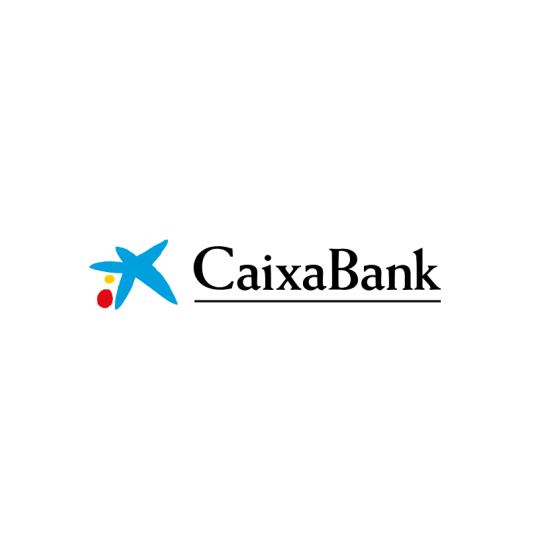 Logo de CaixaBank, proveedor financiero en Las Palmas especializado en hostelería y turismo.